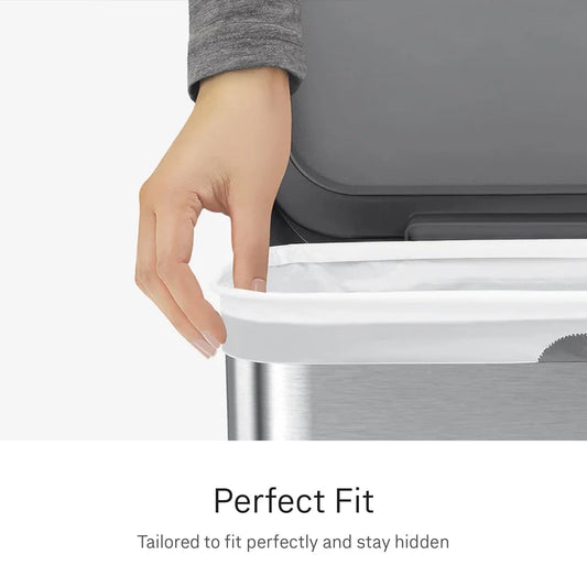 simplehuman Code J 100 Count, Dispenser Pack Custom Fit Liners, Drawstring Trash Bags, 30-45L / 8-12 Gallons, White 🍁 All In One Marketplace Canada