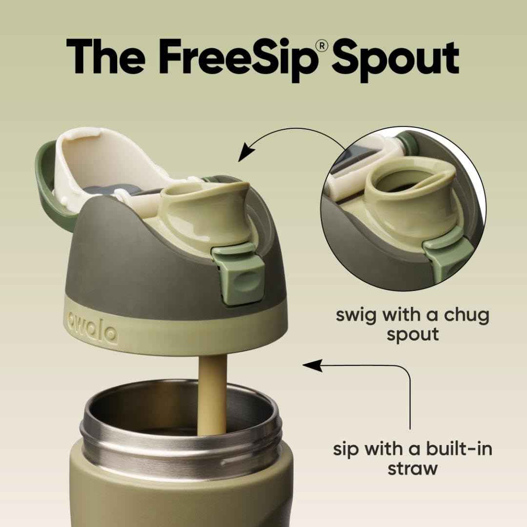 Owala FreeSip Insulated Stainless Steel Water Bottle with Straw, BPA-Free Sports Water Bottle, Great for Travel, 24 Oz, Off Road 🍁 All In One Marketplace Canada