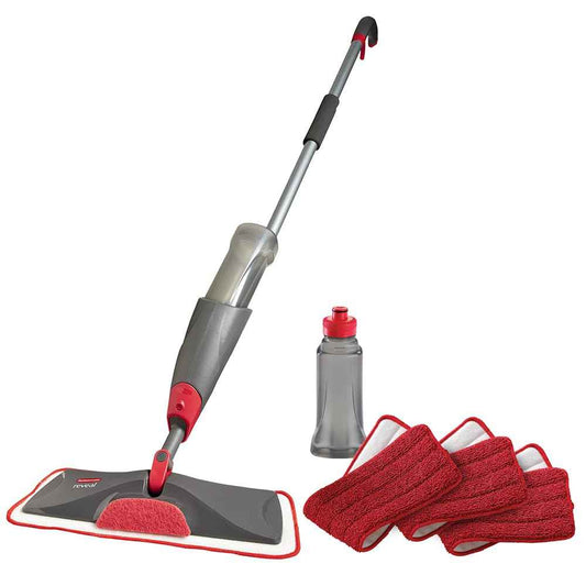 Rubbermaid Microfiber Reveal Spray Mop Floor Cleaning Kit with 3 Microfiber Wet Pads, 1 Solution Refillable Bottles for Wet & Dry Use, Washable & Reusable Pads, Cordless, for All Floor Types 🍁 All In One Marketplace Canada