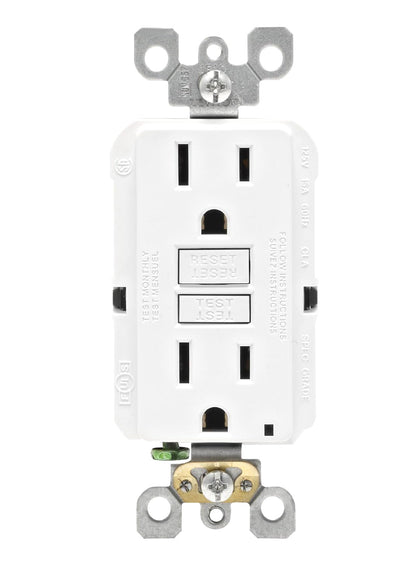 Leviton GFCI 2-Pack, 15 Amp Non Tamper Resistant Receptacle, Smartlock Pro Duplex, GFNT1-02W, White 🍁 All In One Marketplace Canada