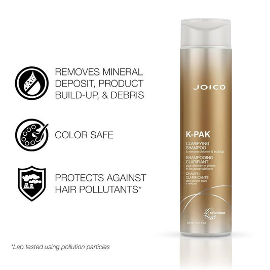 Joico K-PAK Daily Clarifying Shampoo to Remove Buildup, Deep Cleansing For Damaged Hair, Repair and Prevents Breakage, With Keratin and Guajava Fruit Extract, Gold, 300mL 🍁 All In One Marketplace Canada