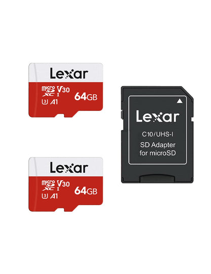 Lexar E-Series 64GB Micro SD Card 2 Pack, microSDXC UHS-I Flash Memory Card with Adapter, 100MB/s, C10, U3, A1, V30, Full HD, 4K UHD, High Speed TF Card 🍁 All In One Marketplace Canada