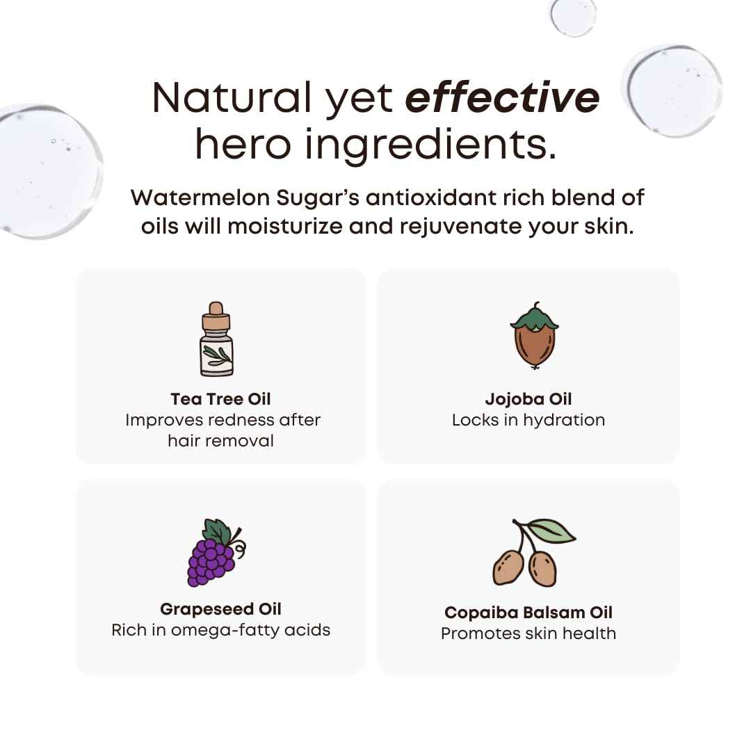 Bushbalm Ingrown Hair 2 Step Routine - Moisturize and Soothe - Ingrown Hair Oil (30 ml), Exfoliating Scrub (236 ml) - Watermelon Sugar - Valued at $49 🍁 All In One Marketplace Canada