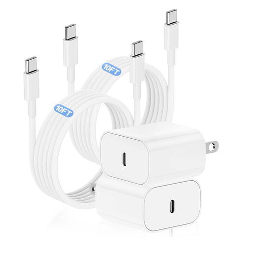 USB C Charger for iPhone 17 16 15 Fast Charging 10ft, 20W Apple USBC Charger Block and Type C to C Cable Cord for iPhone 17 Air/16 Pro/16 Pro Max/15 Pro/15 Pro Max/15 Plus/iPad Pro/Air 🍁 All In One Marketplace Canada