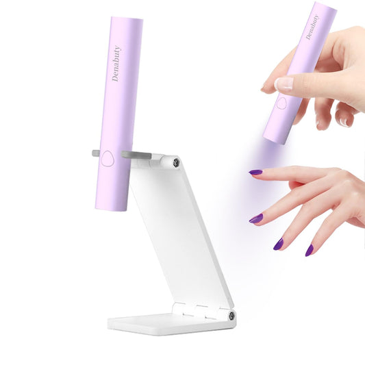 UV Light for Gel Nails, Denabuty Mini U V LED Nail Lamp Handheld with Stand, Portable Nail Dryer Rechargeable USB Cordless, Nail Light with 2 Timers for Fast Drying, Violet 🍁 All In One Marketplace Canada