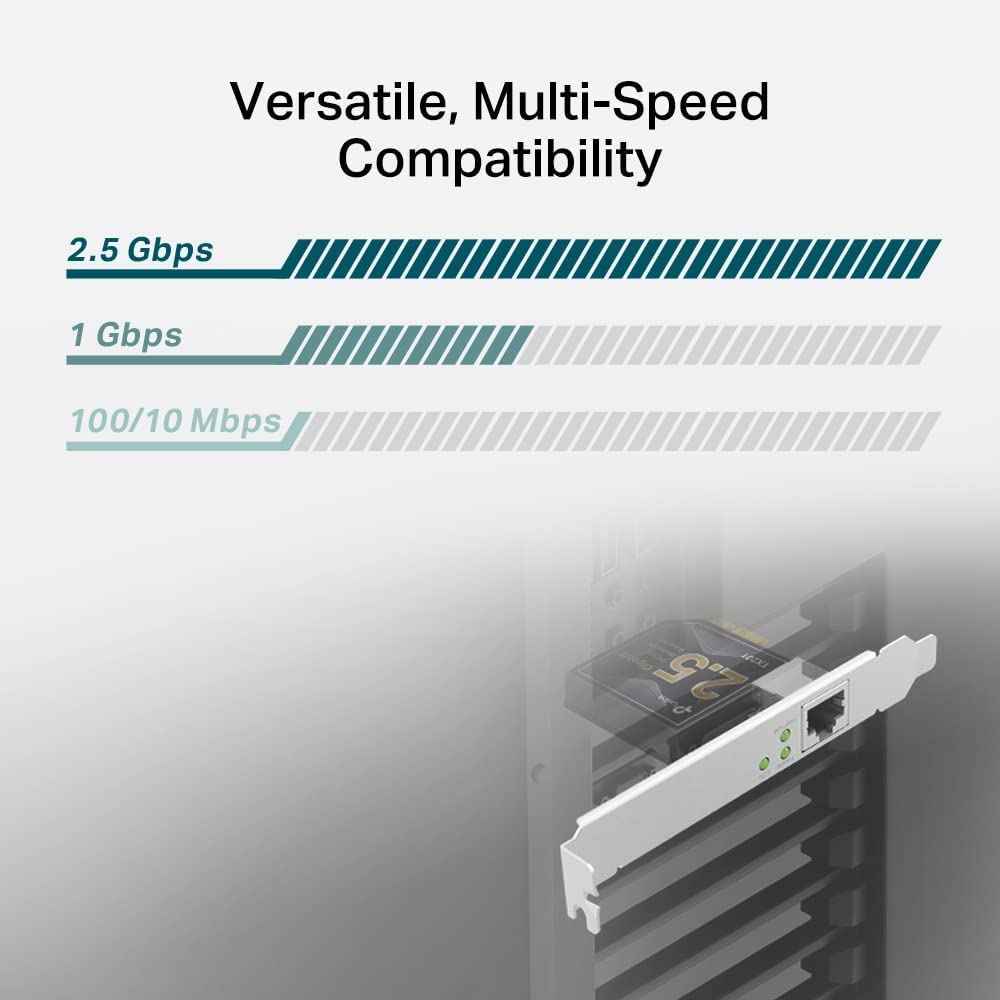 TP-Link 2.5GB PCIe Network Card (TX201) – PCIe to 2.5 Gigabit Ethernet Network Adapter, Supports Windows 11/10/8.1/8/7, Win Server 2022/2019/2016, Linux 🍁 All In One Marketplace Canada
