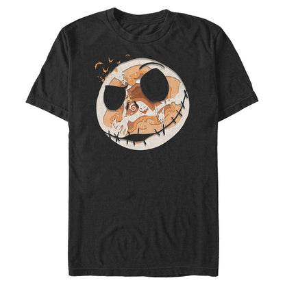 Disney Big & Tall The Nightmare Before Christmas Paper Halloween Men's Tops Short Sleeve Tee Shirt, Black, Large Big Tall