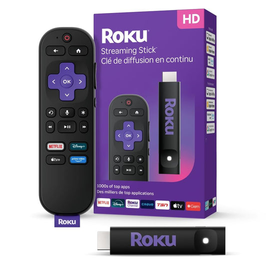 Roku® Streaming Stick™ 2025 - HD Roku Streaming Device for TV with Voice Remote - Free & Live TV 🍁 All In One Marketplace Canada