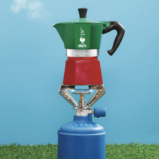 Bialetti Moka Express 6-Cup Aluminum Stovetop Espresso Maker, Tricolore 🍁 All In One Marketplace Canada