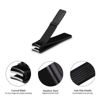 HAWATOUR Nail Clippers Set, Ultra Sharp Sturdy Fingernail and Toenail Clipper Cutters with Visibly Tin Case, Black 🍁 All In One Marketplace Canada