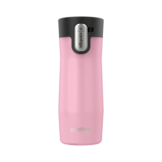 Contigo West Loop 3.0 Stainless Steel Travel Mug with Tea-Bag Hook & Spill-Proof Lid, Vacuum-Insulated Reusable Cup Coffee and Tea, 16 oz (473 mL), Strawberry Cream - Keeps Drinks Hot up to 11 Hours 🍁 All In One Marketplace Canada