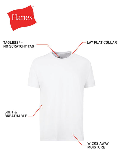 Hanes Mens ComfortSoft 4 Pack Cotton Crewneck T-Shirt. Undershirts, White, 3X-Large US 🍁 All In One Marketplace Canada