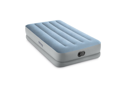 INTEX 64157E Dura-Beam Plus Mid-Rise Air Mattress: Fiber-Tech – Twin Size – Built-in USB Electric Pump – 14in Bed Height – 300lb Weight Capacity 🍁 All In One Marketplace Canada