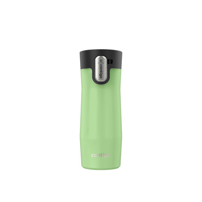 Contigo West Loop 3.0 Stainless Steel Travel Mug with Tea-Bag Hook & Spill-Proof Lid, Vacuum-Insulated Reusable Cup Coffee and Tea, 16 oz (473 mL), Cucumber - Keeps Drinks Hot up to 11 Hours 🍁 All In One Marketplace Canada