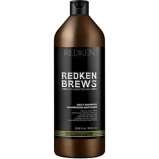 Redken Brews Shampoo, Daily Shampoo For Men, Lightweight Cleanser For All Hair Types,With Protein, Moisturizing, Essentials for Men, Perfect for Suitcase or Gym, 1000 ML 🍁 All In One Marketplace Canada