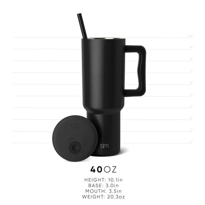 Simple Modern Halloween Tumbler with Handle | 40oz | Leaves