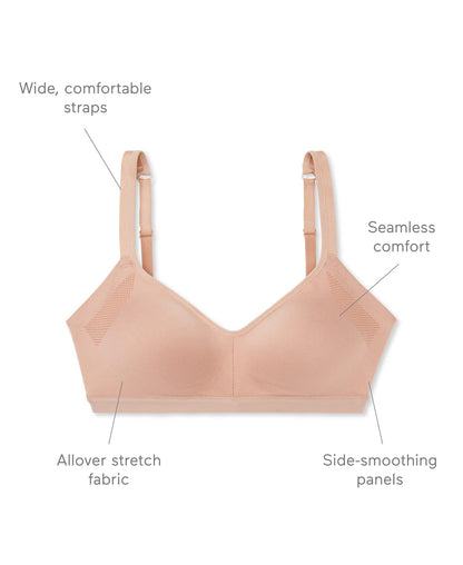 Warners Women's Blissful Benefits Underarm-Smoothing with Seamless Stretch Wireless Lightly Lined Comfort Bra Rm3911w, Butterscotch, X-Large 🍁 All In One Marketplace Canada