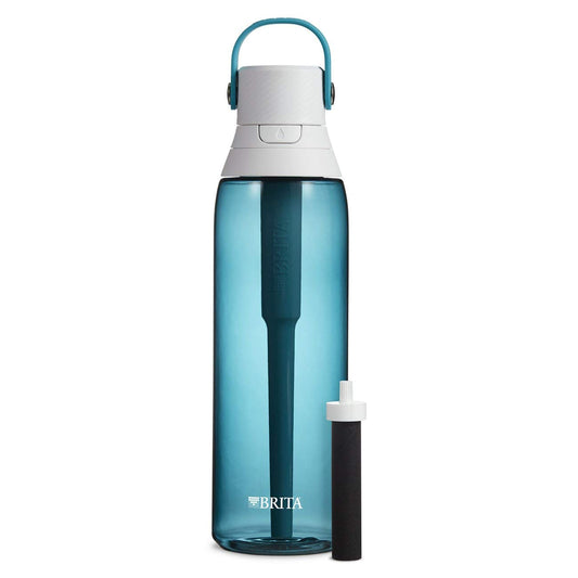 Brita Filtering Water Bottle with Straw, BPA-Free Water Bottle for Sports, Travel or Hiking, Easy-carry loop, Leak-proof lid, 26 Oz, Sea Glass 🍁 All In One Marketplace Canada