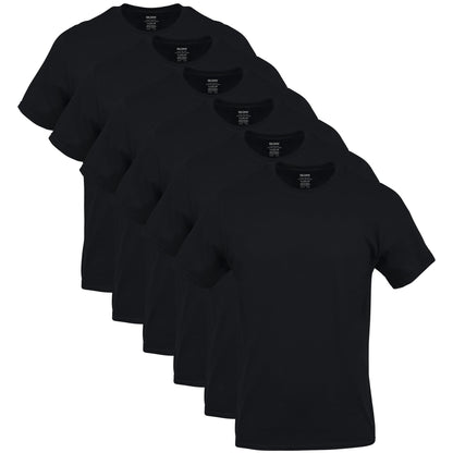 GILDAN Men's Crew T-Shirts, Multipack, Style G1100, Black (6-Pack), Small 🍁 All In One Marketplace Canada