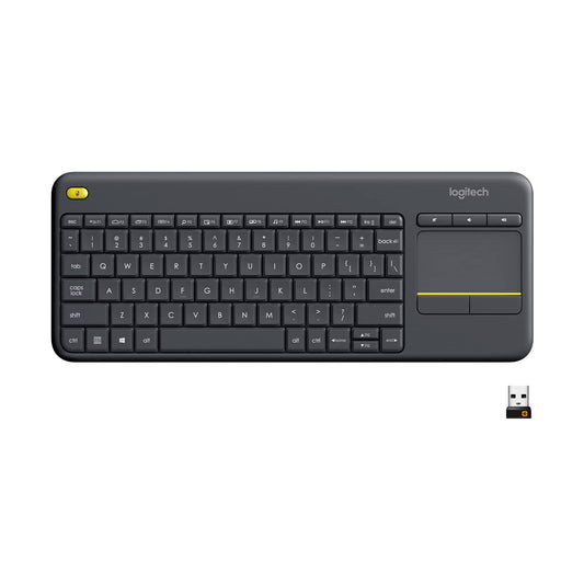 Logitech K400 Plus Wireless Touch TV Keyboard with Easy Media Control and Built-in Touchpad, HTPC Keyboard for PC-Connected TV, Windows, Android, ChromeOS, Laptop, Tablet - Black 🍁 All In One Marketplace Canada