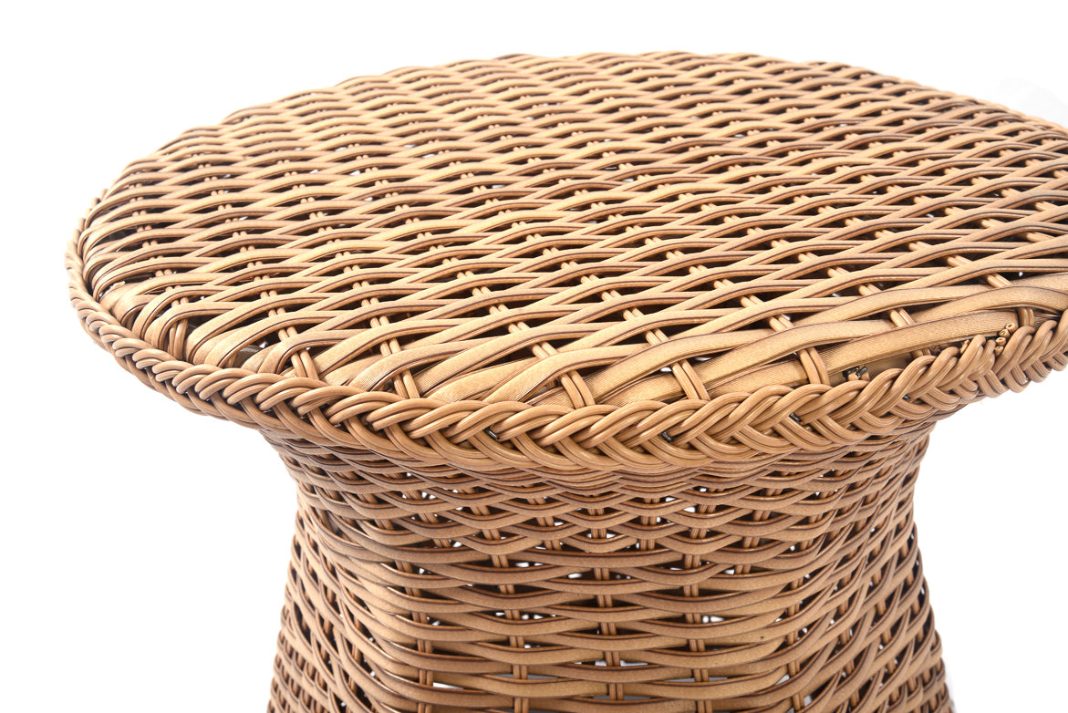 Emmett 3-Piece Wicker Outdoor Swivel Chair Bistro Set - AURABAGS SHOP