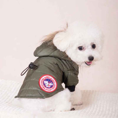 Arctic Shield Dog Jacket | Insulated Winter Dog Jacket with Fur Hood