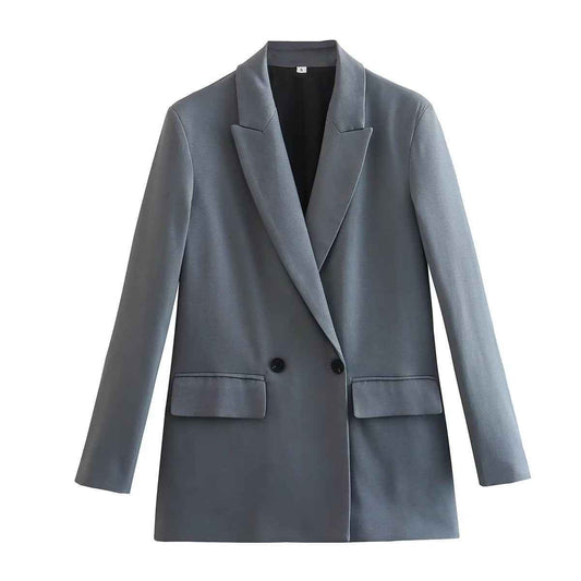 Women’s Two-Button Blazer – Elegant Street Style Tailored Jacket for Casual & Workwear