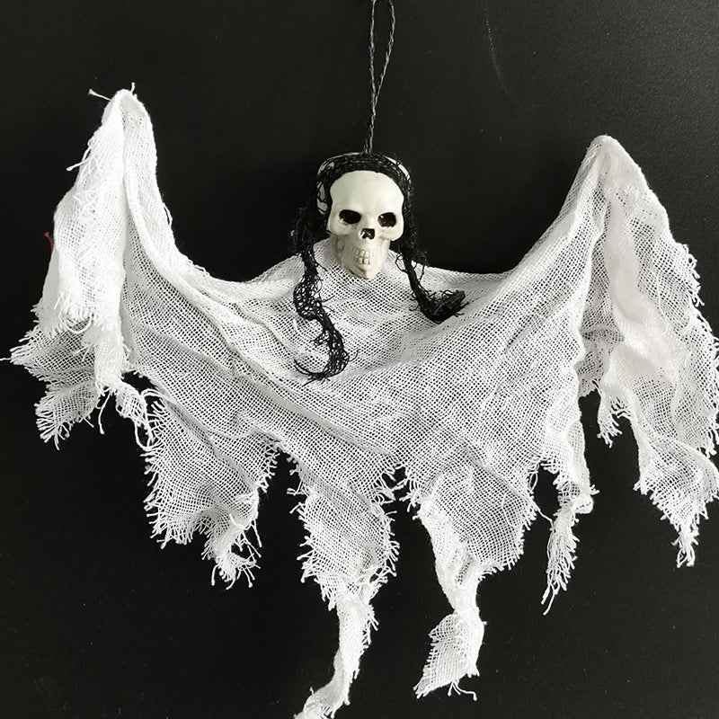 Creepy Hanging Skull Décor – Halloween Ghost Skeleton Decoration for Indoor & Outdoor Use