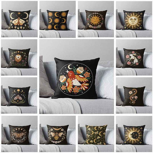 Modern Linen Pillow Cover – Minimalist Geometric Cushion Case for Home Décor
