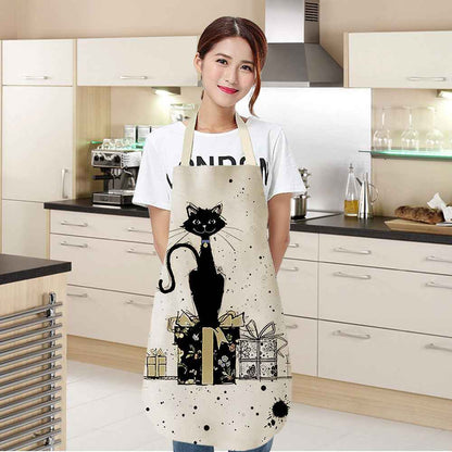 European and American cartoon cute cat apron