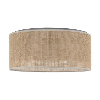 JUTE Natural Woven Flush Mount Ceiling Light Fixture for Kitchen, Hallway & Living Room – Scandinavian Minimalist Lighting - AURABAGS SHOP