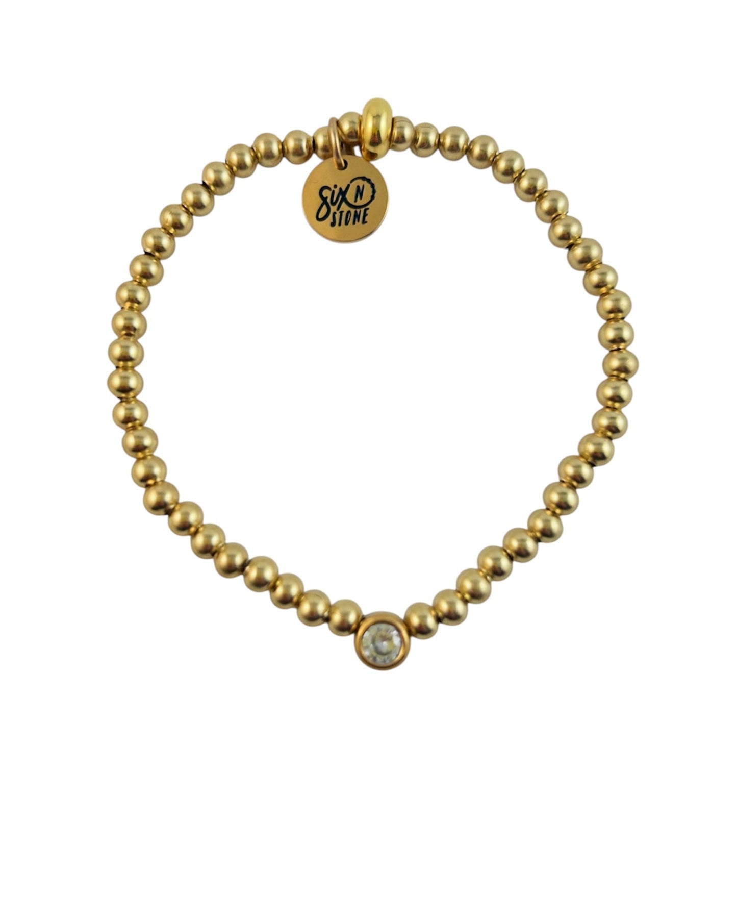 Mini Gold & Sparkle Bracelet (Clear & Light Pink, Blue)