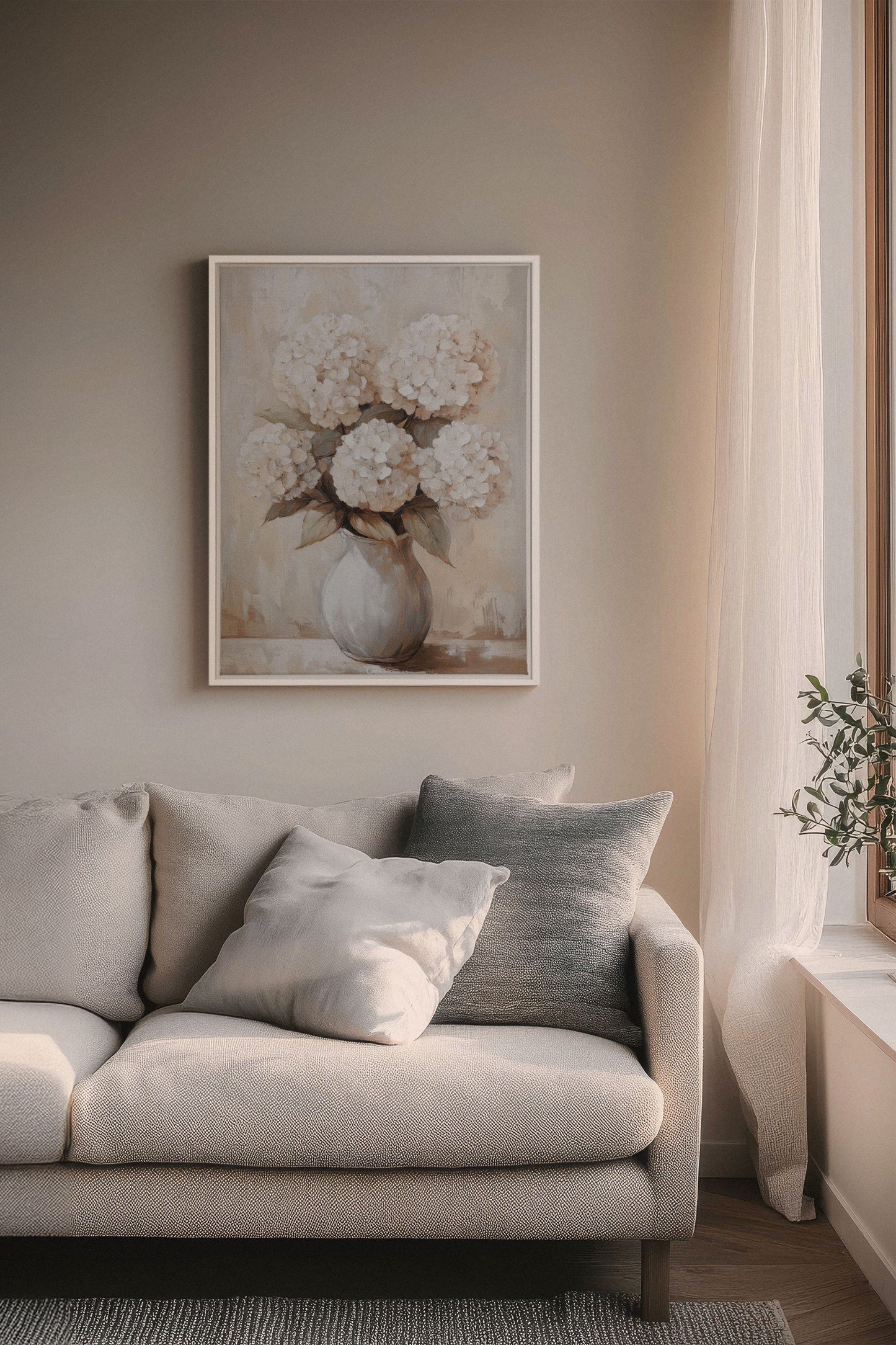 IVORY BLOOMS, Oeuvre sur toile étirée