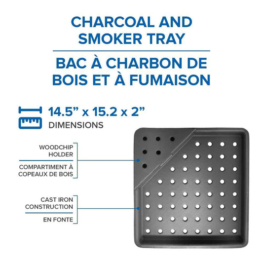 Napoleon Cast Iron Charcoal & Smoker Tray BBQ Accessory – 67732 – Fits most Napoleon BBQs, Cook With Charcoal On A Gas Barbecue, Smoke On A Gas Barbecue 🍁 All In One Marketplace Canada
