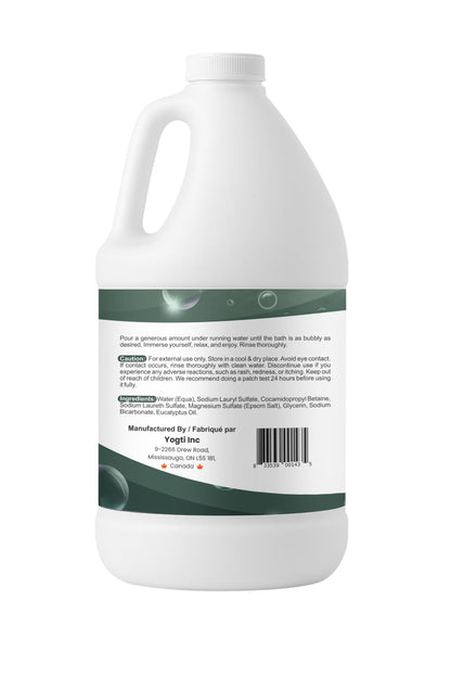 Yogti [Made in Canada] Foaming Bubble Bath Body Wash, 2 Eucalyptus, Made with with Epsom Salt & Pure Eucalyptus Essential Oil - 2 L 🍁 All In One Marketplace Canada