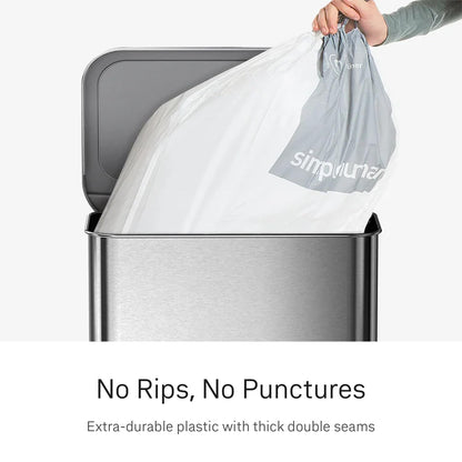 simplehuman Code R 100 Count, Dispenser Pack Custom Fit Liners, Drawstring Trash Bags, 10L / 2.6 Gallons, White 🍁 All In One Marketplace Canada