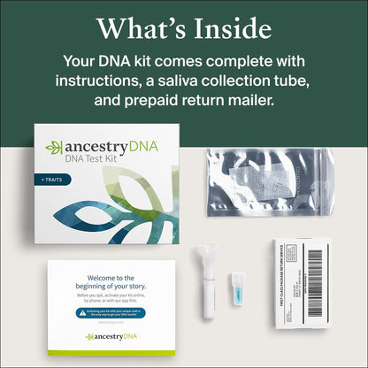 AncestryDNA + Traits Genetic Test Kit: Personalized Genetic Traits, DNA Ethnicity Test, Find Relatives, Family History, 2600 Regions, Ancestry Reports 🍁 All In One Marketplace Canada