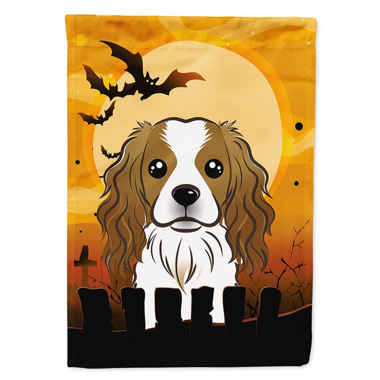 Caroline's Treasures BB1782CHF Halloween Cavalier Spaniel House Flag Large Porch Sleeve Pole Decorative Outside Yard Banner Artwork Wall Hanging, Polyester, House Size, Multicolor