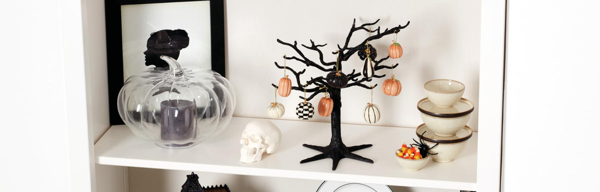 Lenox Pumpkin 10-Piece Mini Porcelain Halloween Hanging Ornament Set