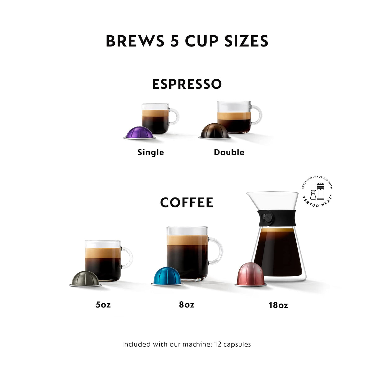 Nespresso Vertuo Next Pod Coffee & Espresso Machine Matte Black 🍁 All In One Marketplace Canada
