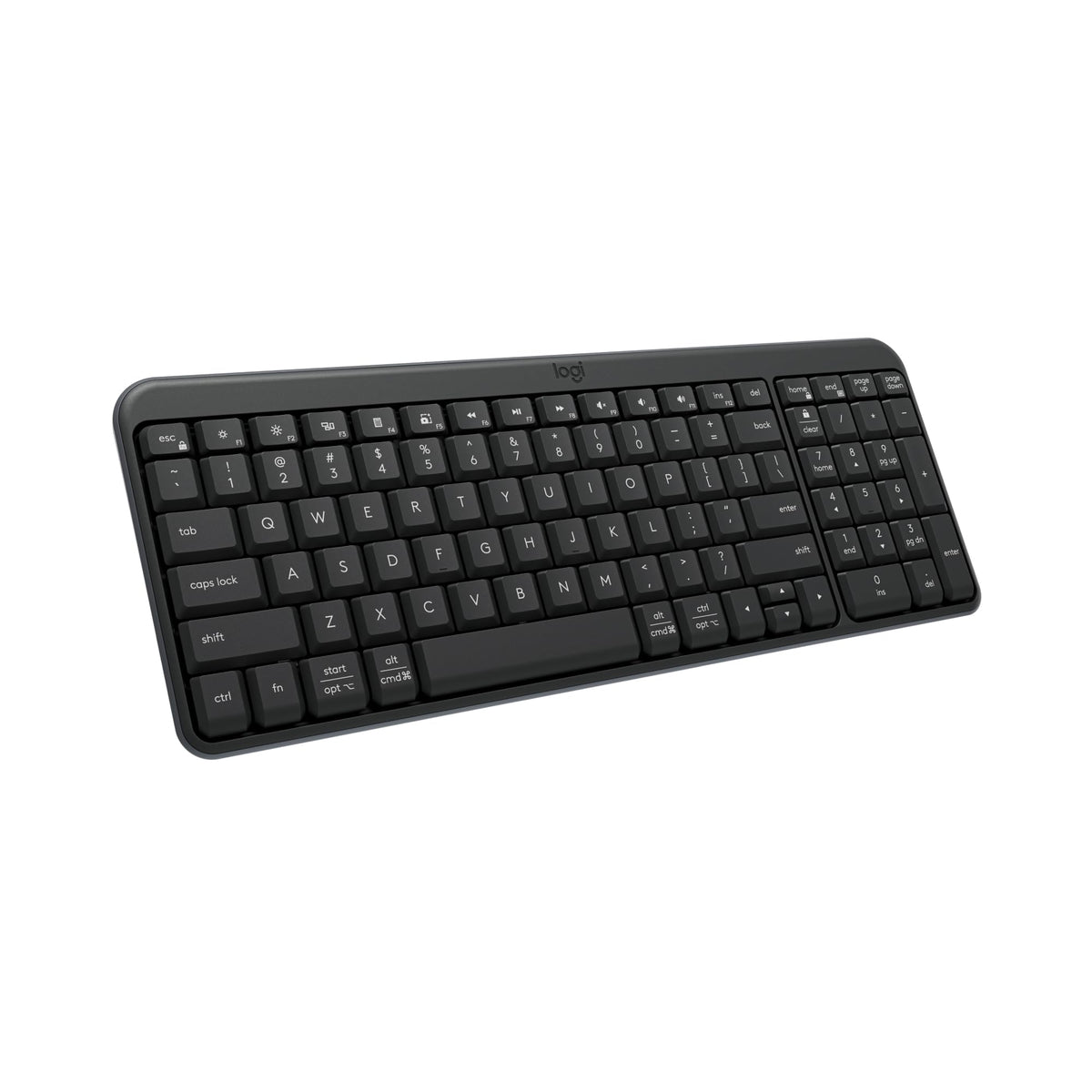 Logitech K250 Bluetooth Keyboard with Numpad, Easy Connectivity, Compact Wireless Keyboard Made with Recycled Plastic, Spill-Resistant, Comfortable Keys - Windows/MacOS - Graphite 🍁 All In One Marketplace Canada
