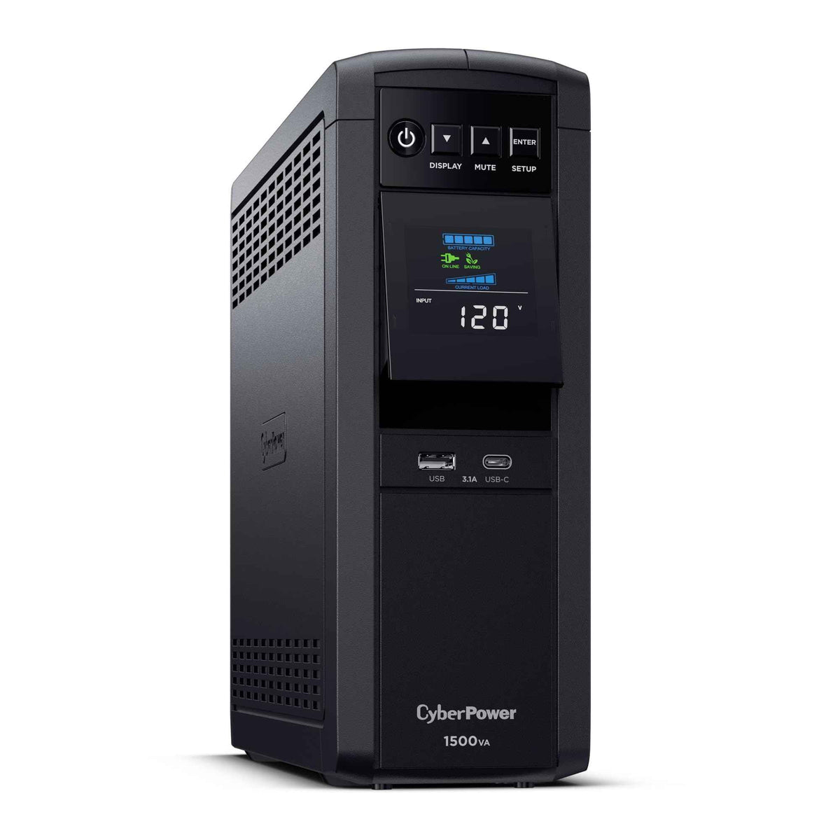 CyberPower CP1500PFCLCD PFC Sinewave UPS System, 1500VA/1000W, 12 Outlets, AVR, Mini Tower, Black 🍁 All In One Marketplace Canada