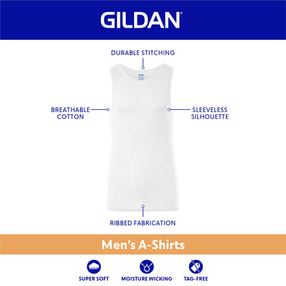 Gildan Men's A-Shirts Tanks Multipack, Black (6 Pack), Large 🍁 All In One Marketplace Canada