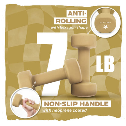 Yes4All Dumbbell Neoprene, poids et haltere, Weight Set, Hand Weights for Women, Dumbbells Pair, Free Weights (C. Gray - 7lbs) 🍁 All In One Marketplace Canada