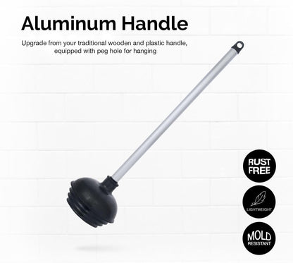 NEIKO 60166A Toilet Plunger with Patented All-Angle Design, Heavy-Duty Toilet Bowl Plunger with Aluminum Handle, Bathroom Necessity, Black, 1-Pack 🍁 All In One Marketplace Canada