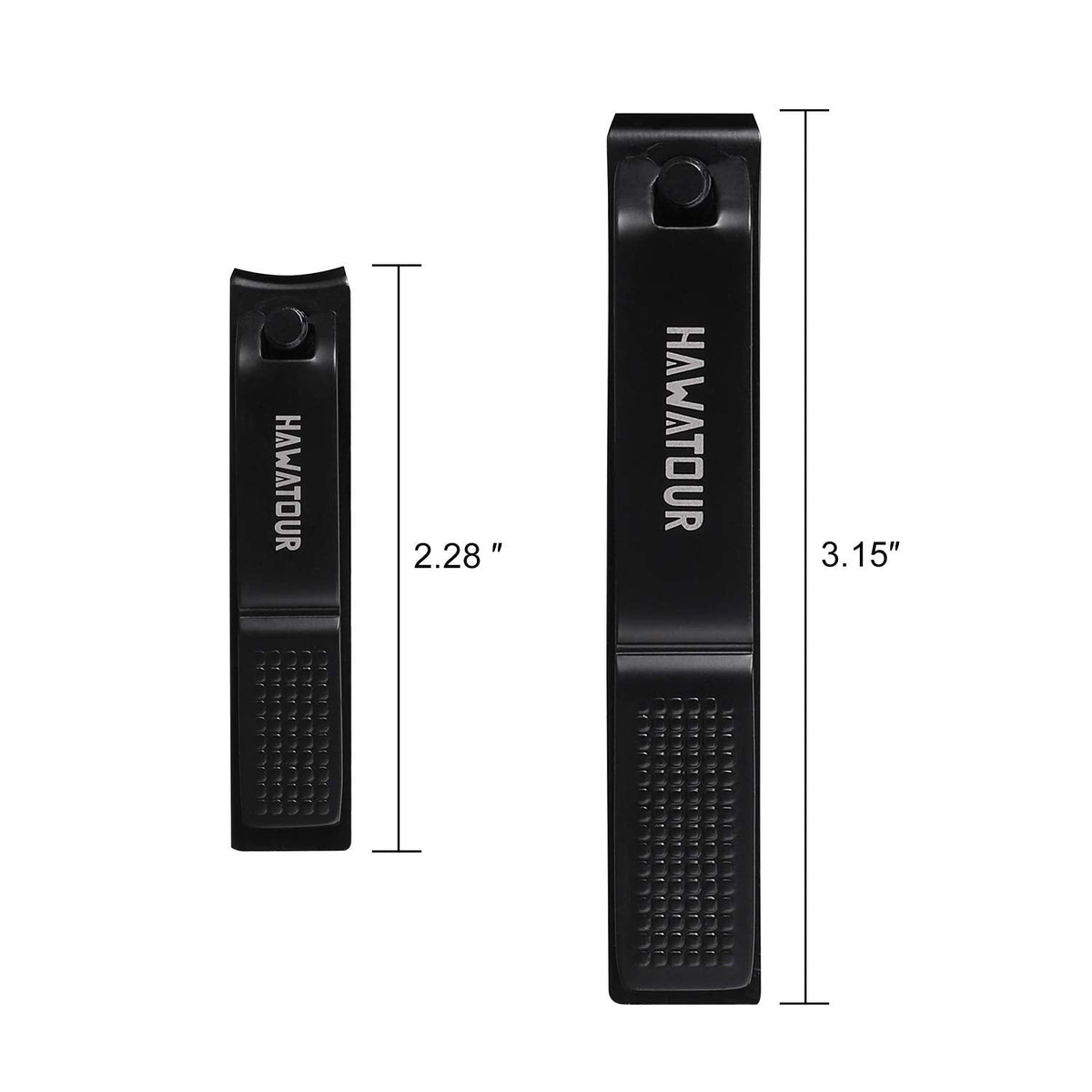 HAWATOUR Nail Clippers Set, Ultra Sharp Sturdy Fingernail and Toenail Clipper Cutters with Visibly Tin Case, Black 🍁 All In One Marketplace Canada