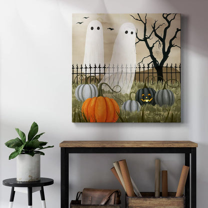 Renditions Gallery Modern Canvas Wall Art Pictures for Office Decorations Halloween Hunted Pumpkin Patch Premium Wall Hanging Wooden Artwork for Livingroom Kitchen Paintings - 32"X32" LT508