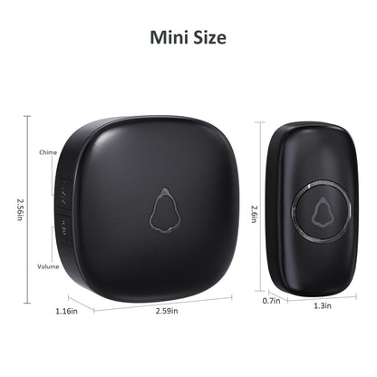 SECRUI Wireless Doorbell, Easy Installation, Adjustable Volumes, 58 Chimes, 1000Ft Operating Range, LED Indicator, Black 🍁 All In One Marketplace Canada