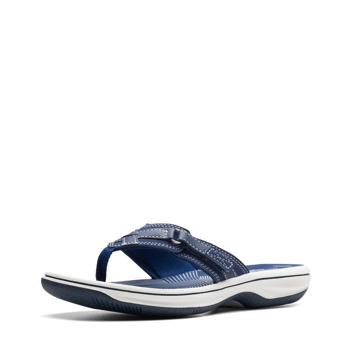 Clarks Women's Breeze Sea Flip Flops, Navy Syn, 7 B(M) US 🍁 All In One Marketplace Canada