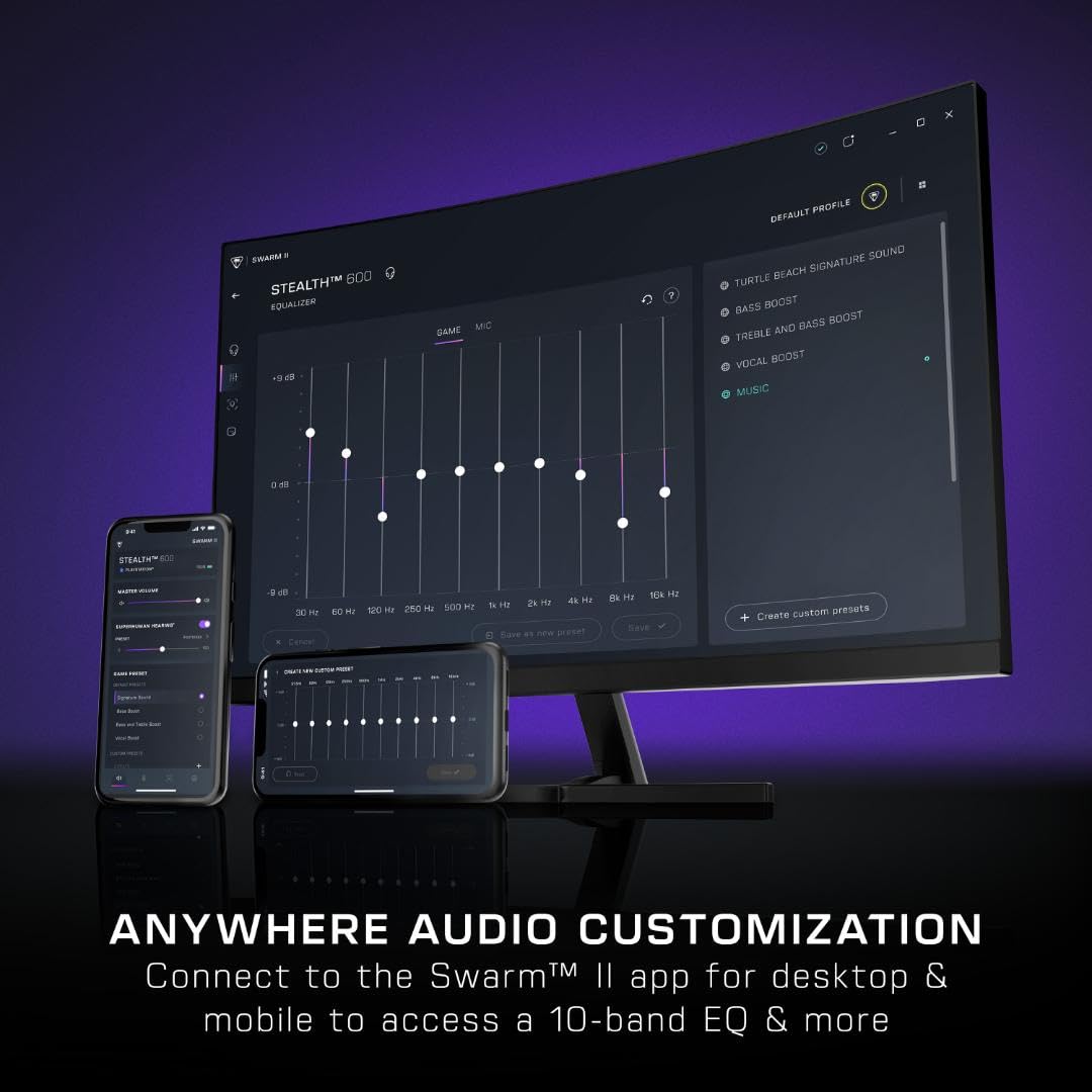 Turtle Beach Stealth 600 Wireless Multiplatform Amplified Gaming Headset for PS5, PS4, PC, Nintendo Switch & Mobile – Bluetooth, 80-Hr Battery, Noise-Cancelling Flip-to-Mute Mic, 50mm Speakers – Black 🍁 All In One Marketplace Canada